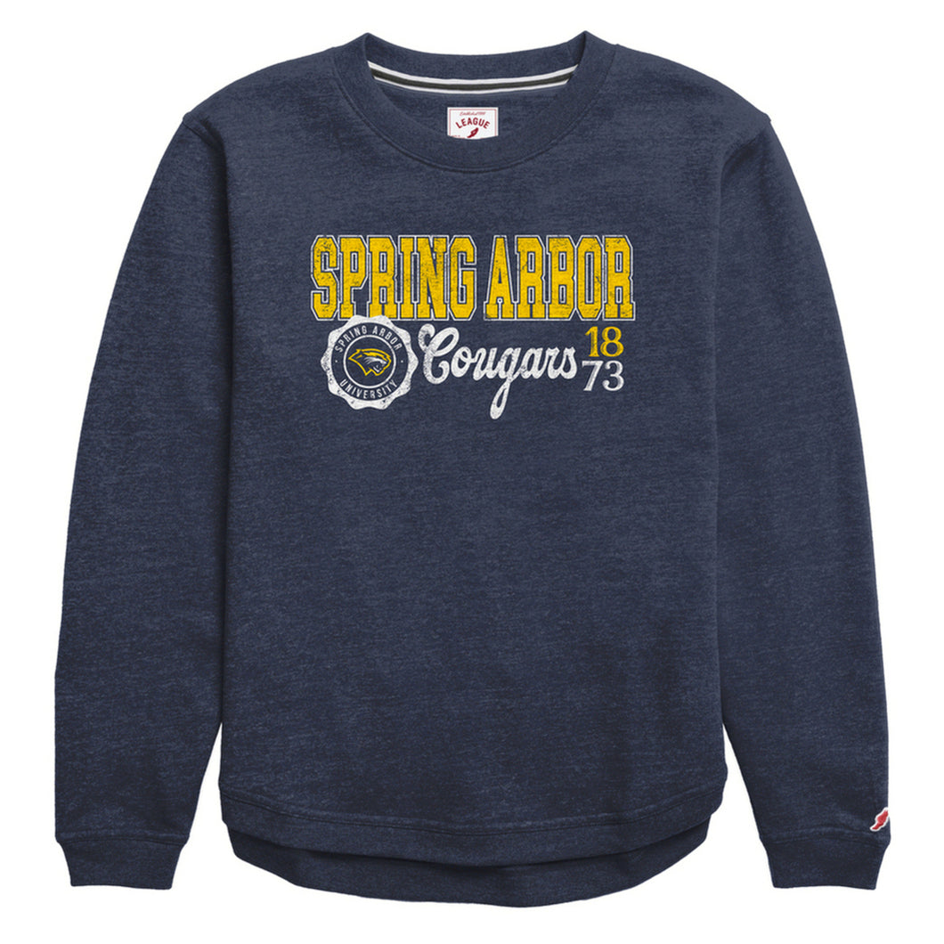Victory Springs Ladies Crewneck | Heather Liberty Navy
