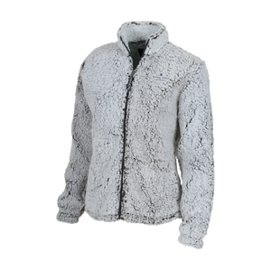 Ladies Full Zip Sherpa Jacket, Frosty Grey