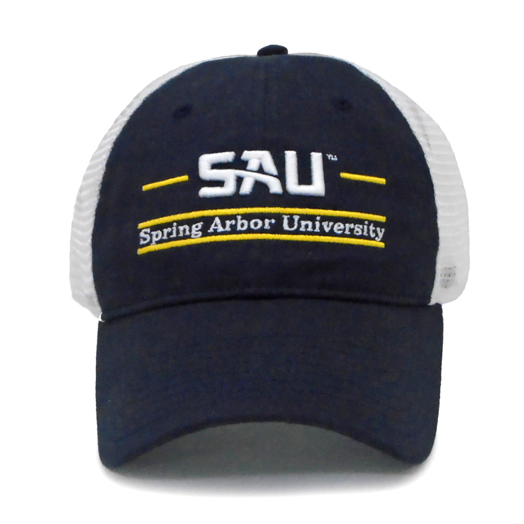 Soft Mesh Trucker Hat, Navy/White (F23)