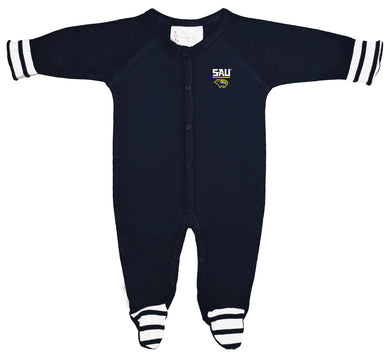 Infant Striped Footed Sleeper, Navy