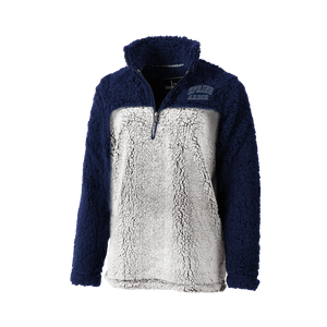 Women's Sherpa 1/4 Zip Pullover, Navy/Frosty Grey (F22)